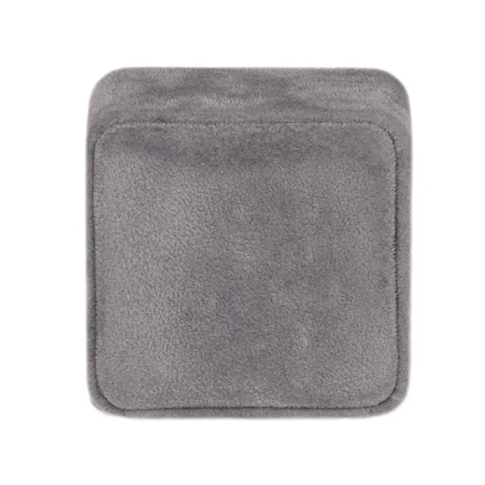 BXE82GR dark grey velvet large earring box-3 Velvet earring box large - dark grey