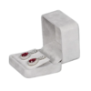 Velvet earring box large - grey