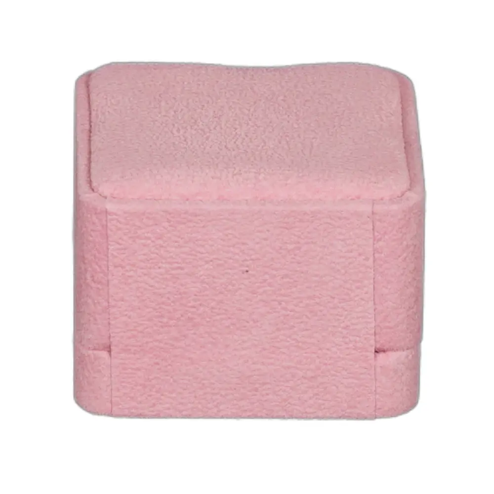 BXE82PI pink velvet large earring box-1 Velvet earring box large - pink