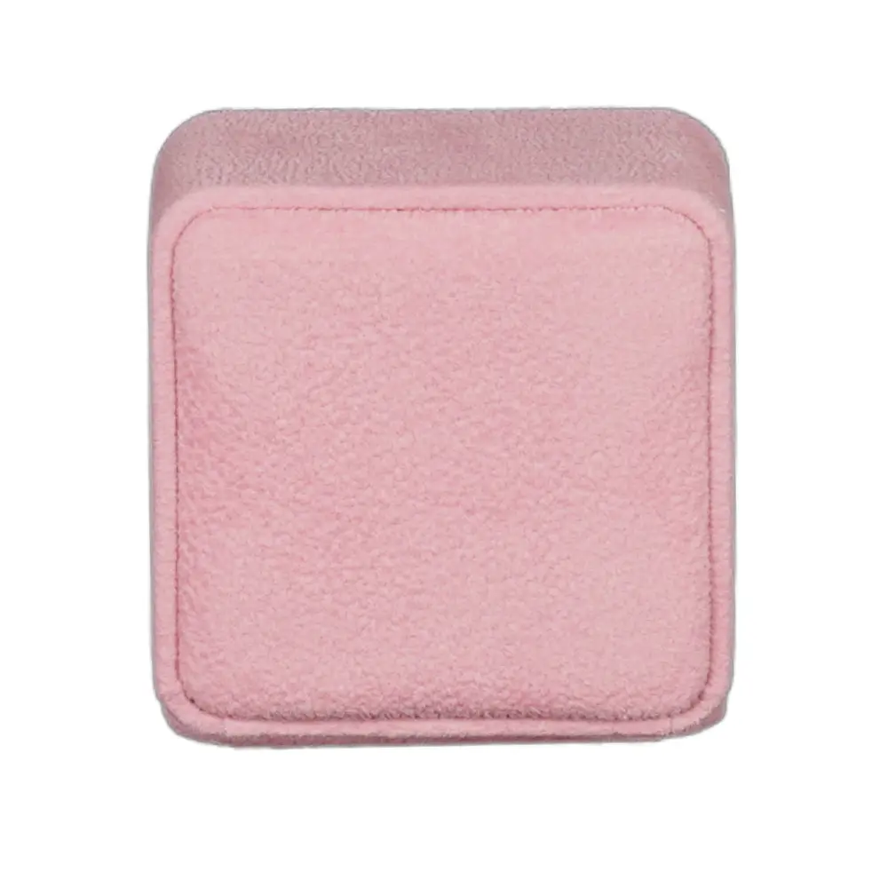 BXE82PI pink velvet large earring box-9 Velvet earring box large - pink