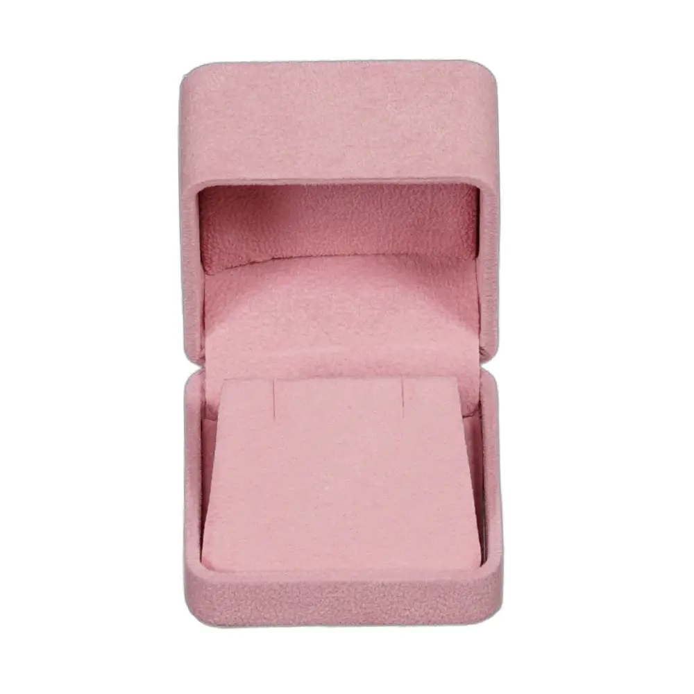 BXE82PI pink velvet large earring box Velvet earring box large - pink