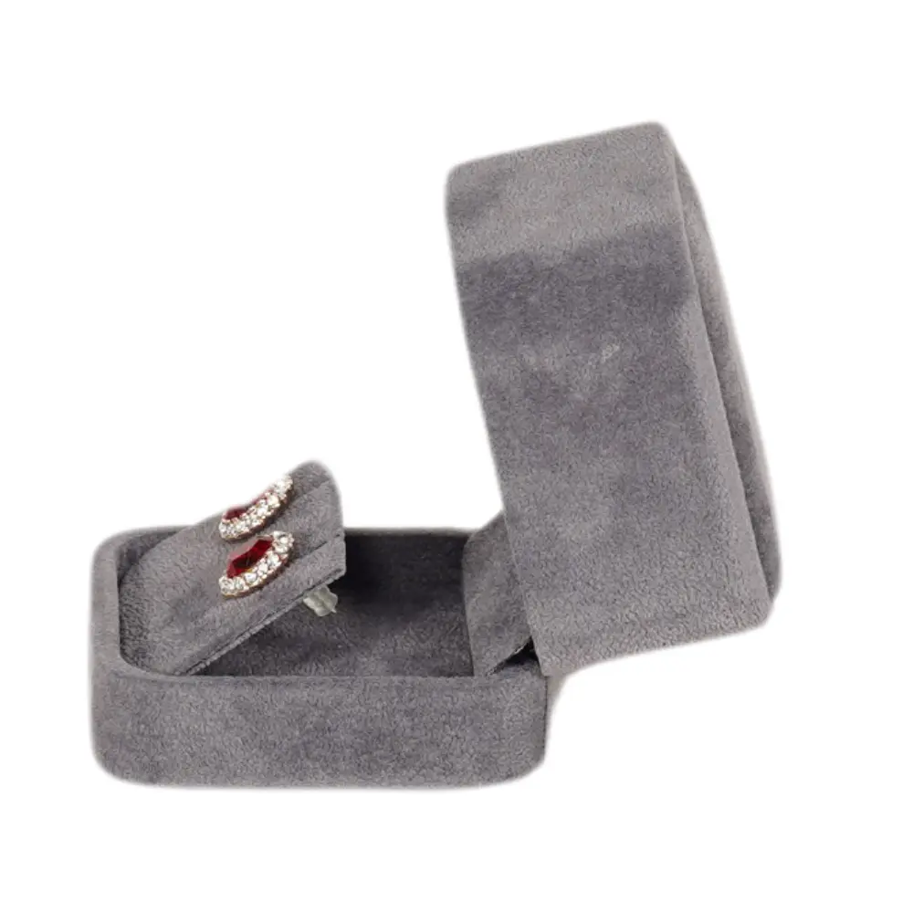 Velvet Earring box small - Dark Grey