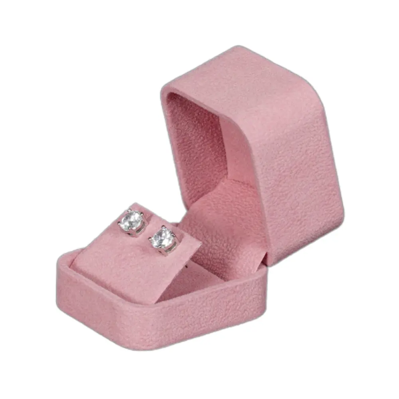 Velvet Earring box small - pink