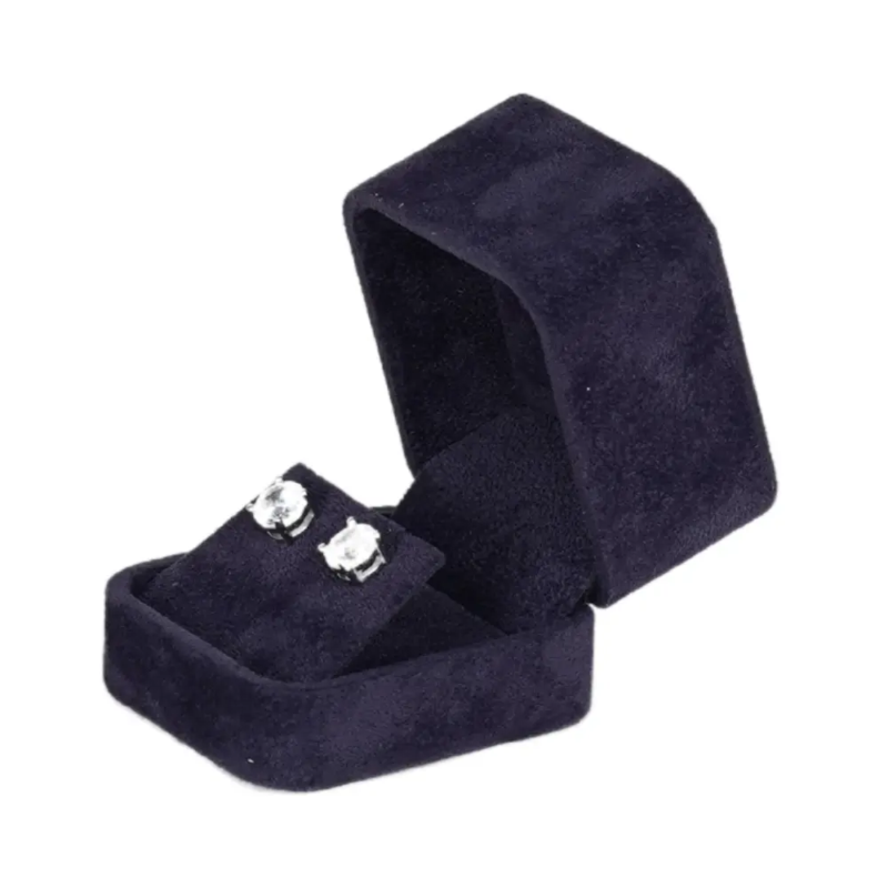 Velvet Earring box small - royal blue