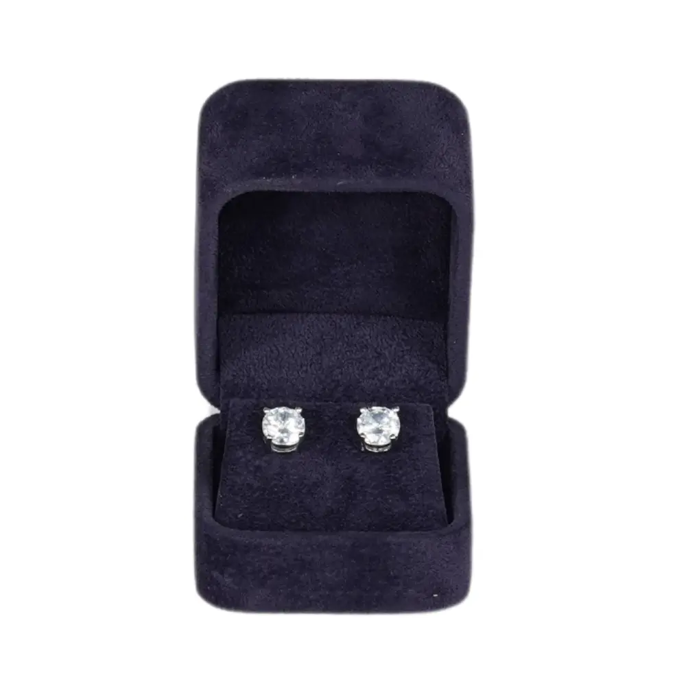 Velvet Earring box small - royal blue