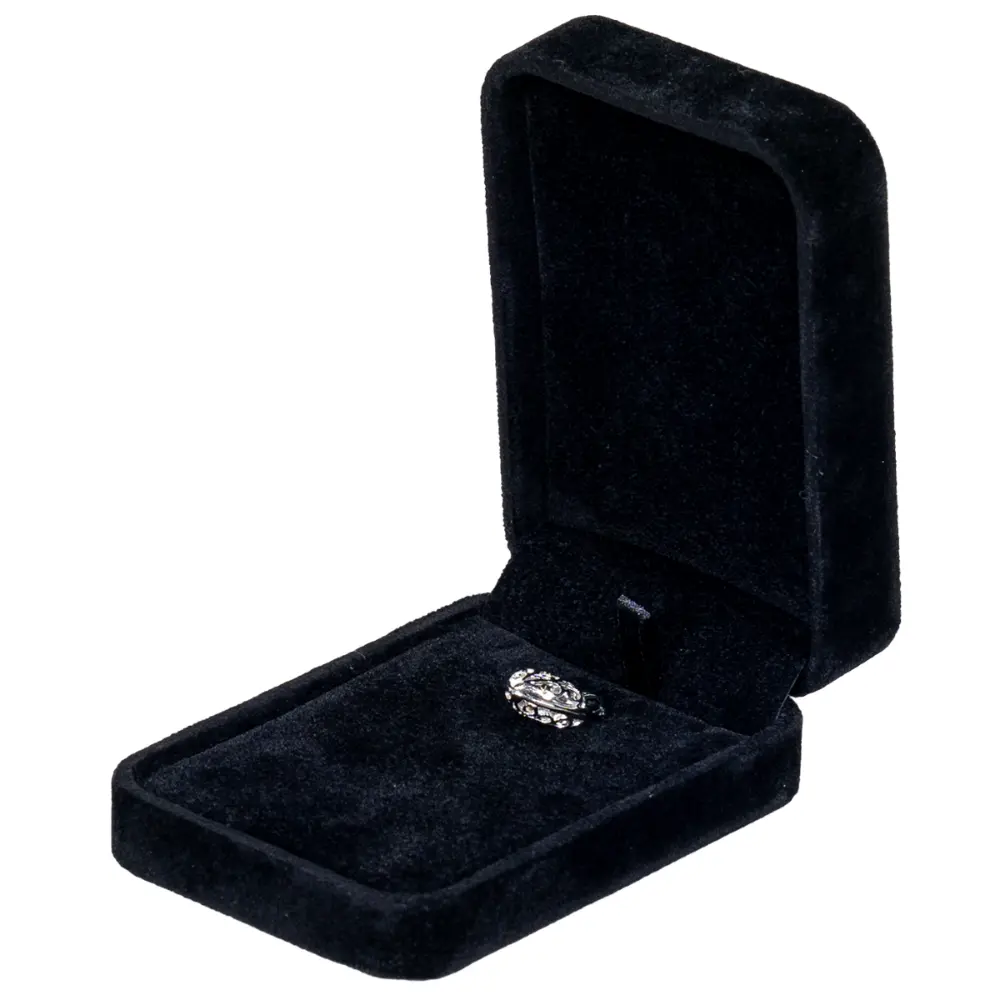 BXP81-Velvet-Necklace-Box-black-with-pendant-side Velvet-Necklace-Box-black-with-pendant-side