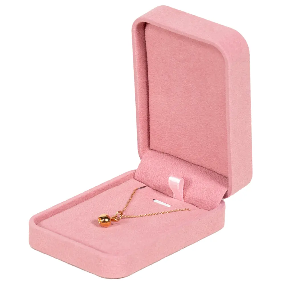 BXP81-Velvet-Necklace-Box-pink-with-necklace-side Velvet-Necklace-Box-pink-with-necklace-side