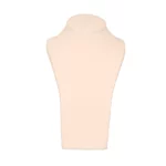 Jewelry Necklace Stand medium Beige velvet front NS83L