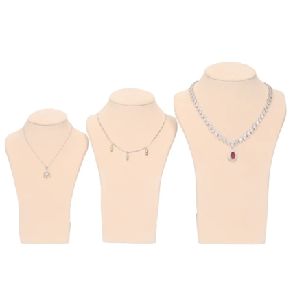 luxurious nude velvet necklace stand