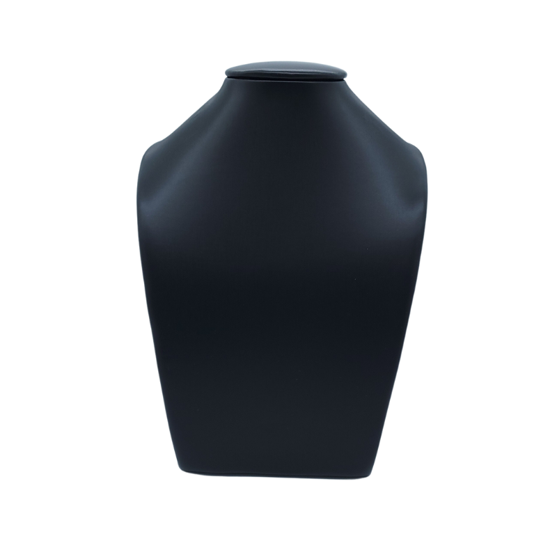 medium sleek wide leatherette necklace display stand