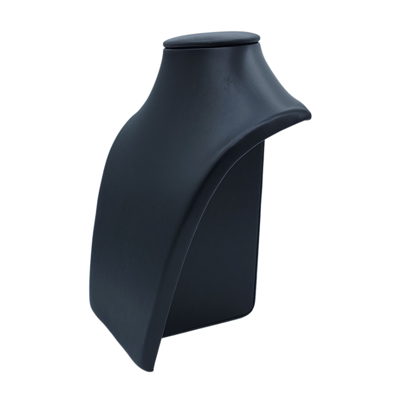 medium sleek wide leatherette necklace display stand
