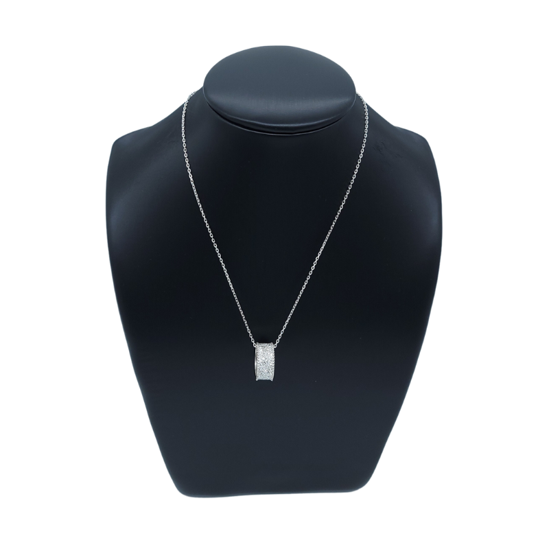 medium sleek wide leatherette necklace display stand