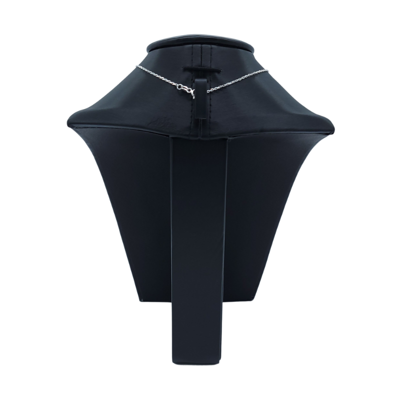 medium sleek wide leatherette necklace display stand