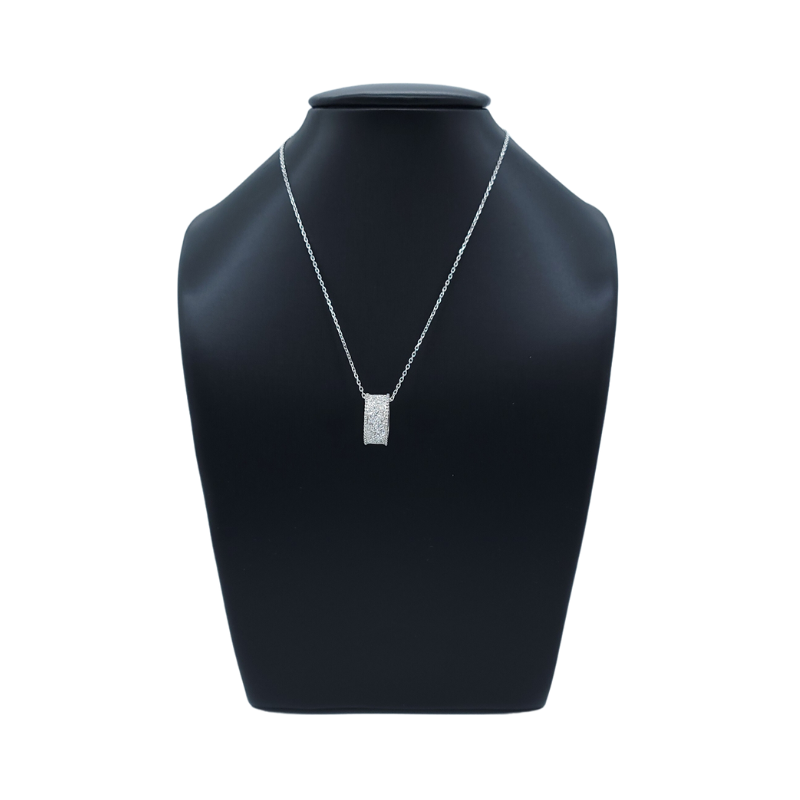 medium sleek wide leatherette necklace display stand