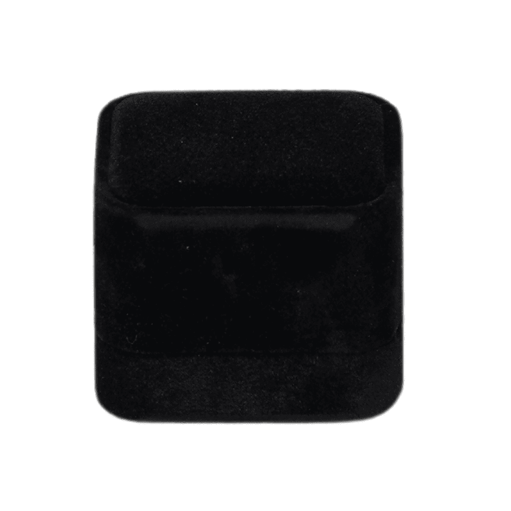 Ring Jewellery Box Velvet black Jewellery packaging BXR83 close side