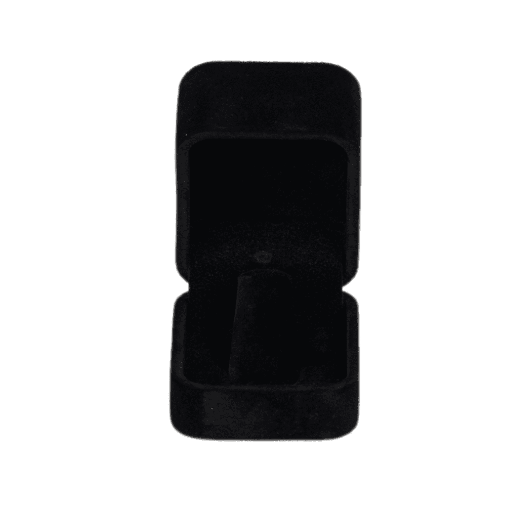 Ring Jewellery Box Velvet black Jewellery packaging BXR83 open1