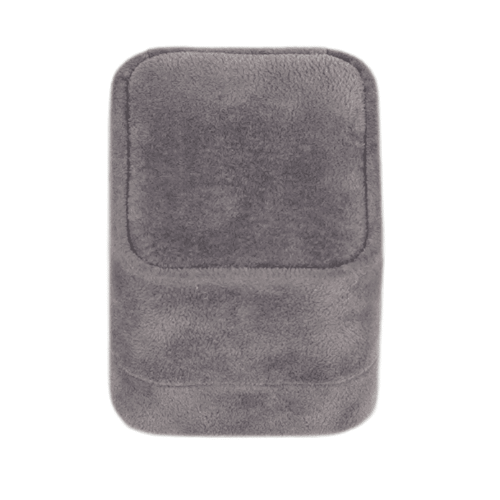 Ring-Jewellery Box-Velvet-dark-grey-Jewellery-packaging-BXR83-4 Ring Jewellery Box Velvet dark grey Jewellery packaging close top