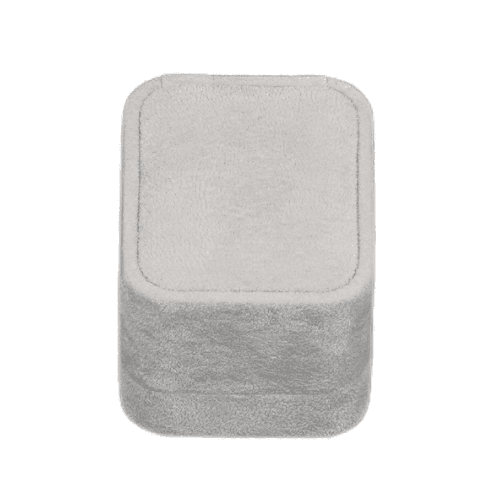 Ring Jewellery Box Velvet grey Jewellery packaging close front