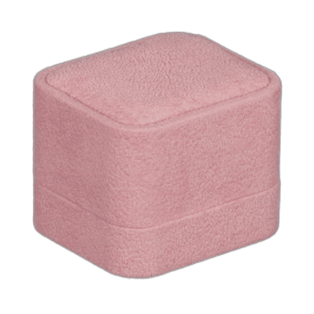 Ring Jewellery Box Velvet pink Jewellery packaging close side