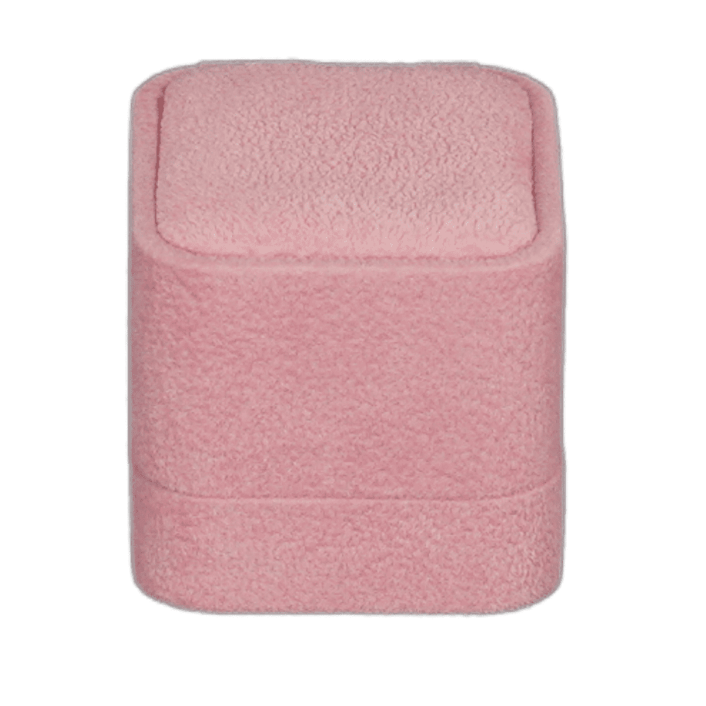 Ring Jewellery Box Velvet pink Jewellery packaging close front