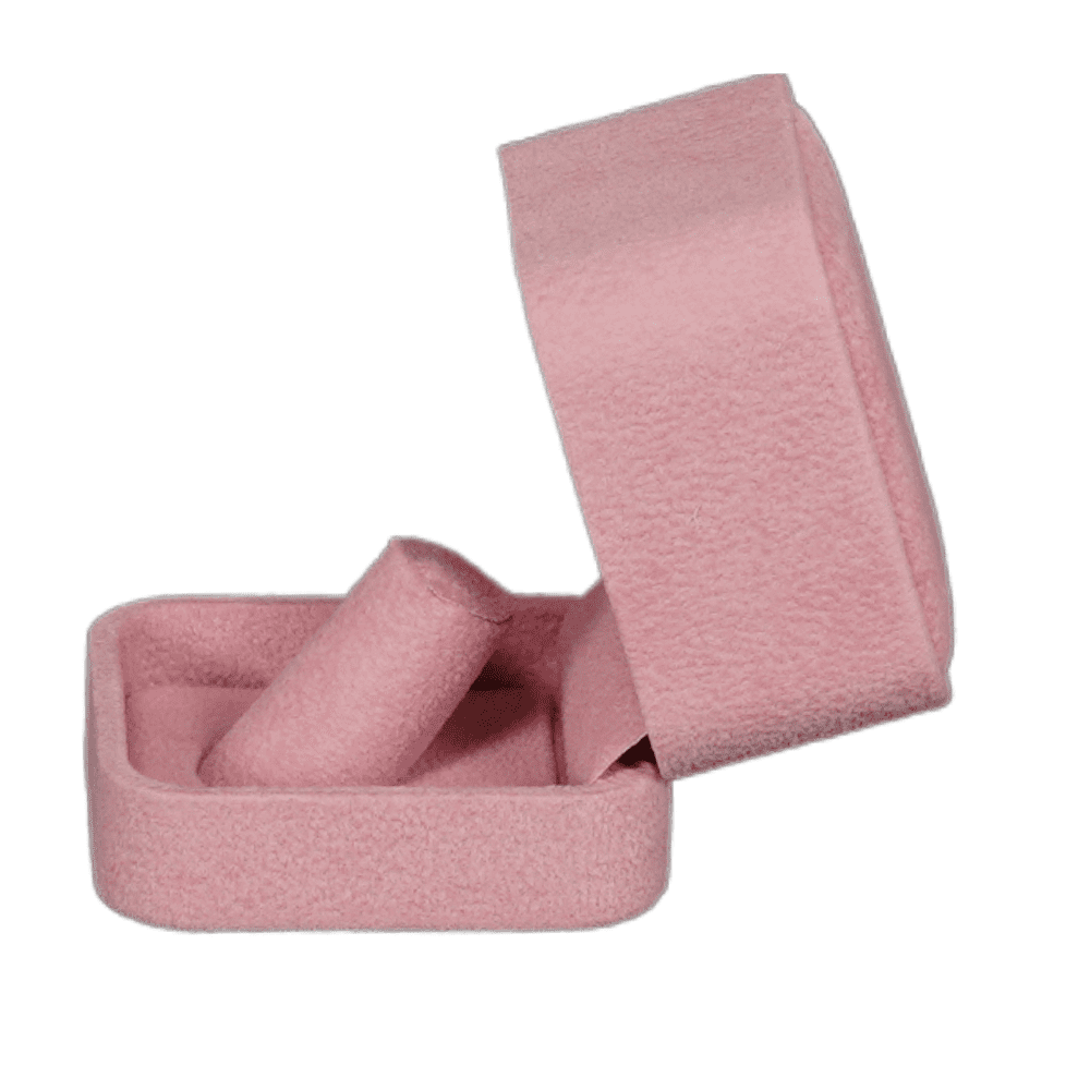 Ring Jewellery Box Velvet pink Jewellery packaging open side
