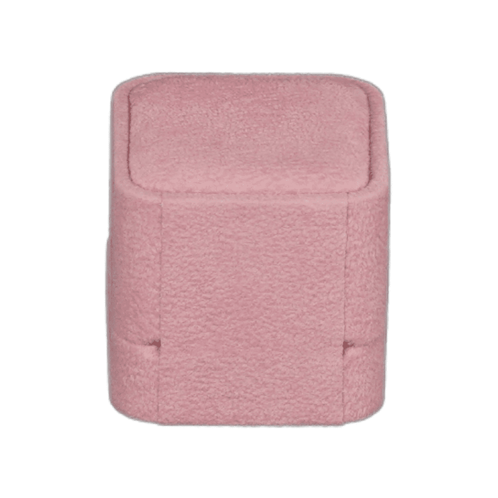 Ring Jewellery Box Velvet pink Jewellery packaging close back