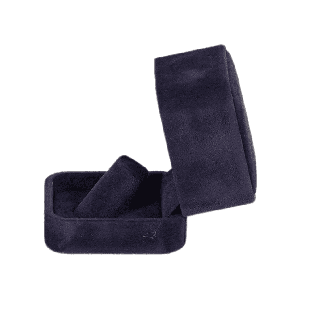 Ring-Jewellery Box-Velvet-royal-blue-Jewellery-packaging-BXR83-4 Ring Jewellery Box Velvet royal blue Jewellery packaging open side1