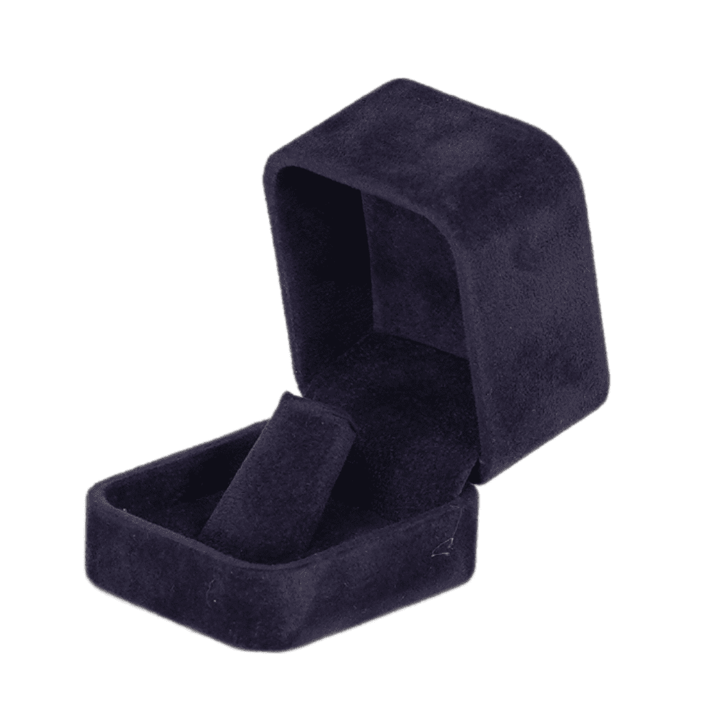Ring-Jewellery Box-Velvet-royal-blue-Jewellery-packaging-BXR83-5 Ring Jewellery Box Velvet royal blue Jewellery packaging open side