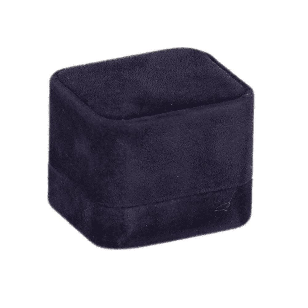 Ring-Jewellery Box-Velvet-royal-blue-Jewellery-packaging-BXR83-8 Ring Jewellery Box Velvet royal blue Jewellery packaging close side