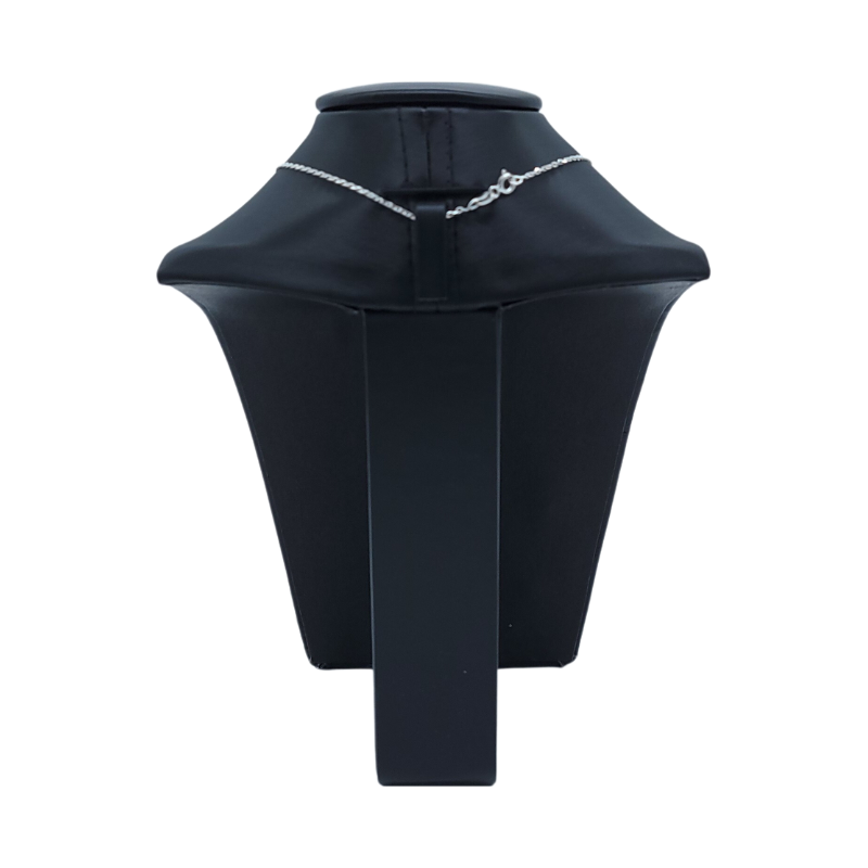 Small Sleek Wide Leatherette Necklace Display Stand-2 small sleek wide leatherette necklace display stand
