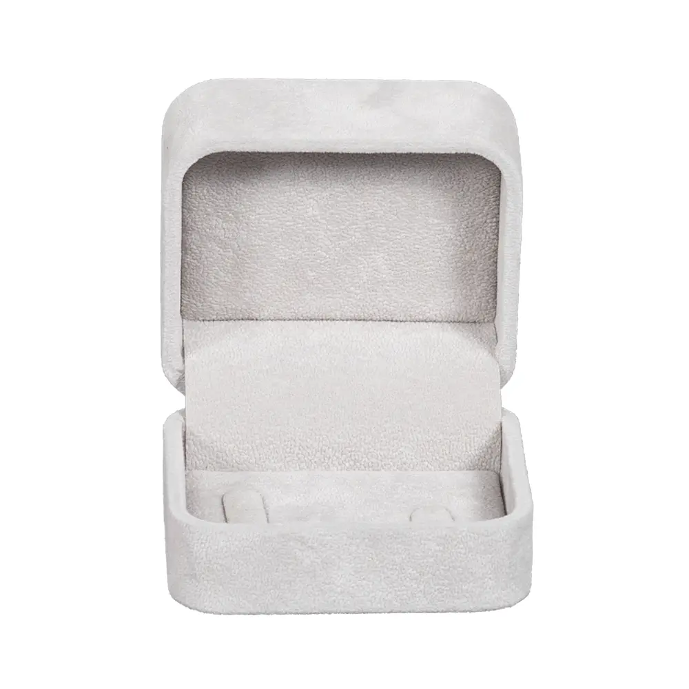 Wedding-Ring-Box-velvet-grey-open-front-BXR81GR Wedding Ring Box velvet grey open front BXR81GR