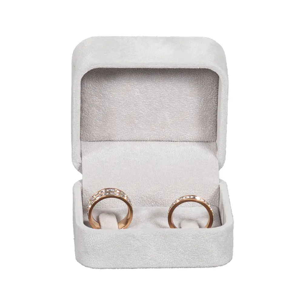 Wedding-Ring-Box-velvet-grey-open-front-with ring-BXR81GR Wedding Ring Box velvet grey open front with ring BXR81GR