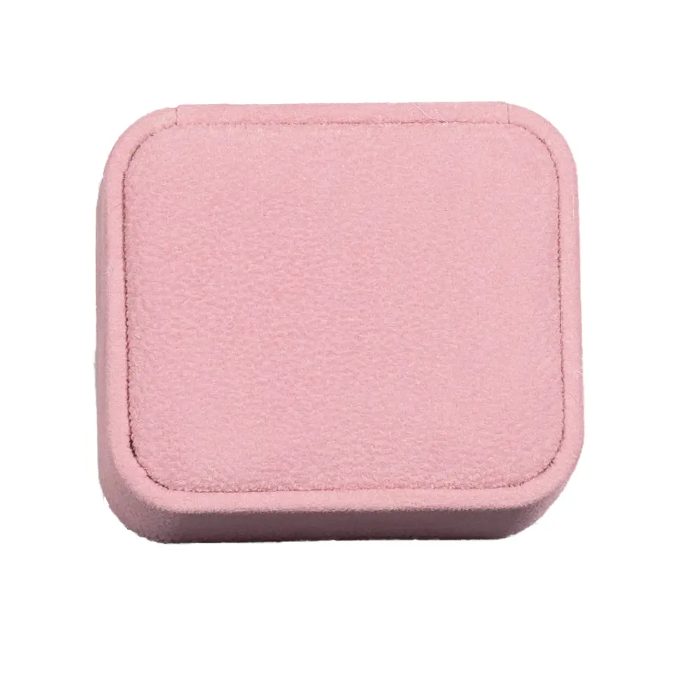 Wedding Ring Box velvet pink close top BXR81PI
