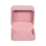 Wedding Ring Box velvet pink open front BXR81PI