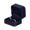 Wedding Ring Box velvet royal blue open-angle with ring BXR81RB