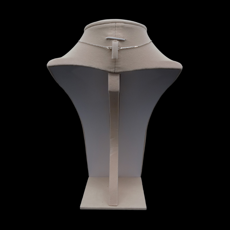 large Luxurious nude Velvet Necklace Stand-3