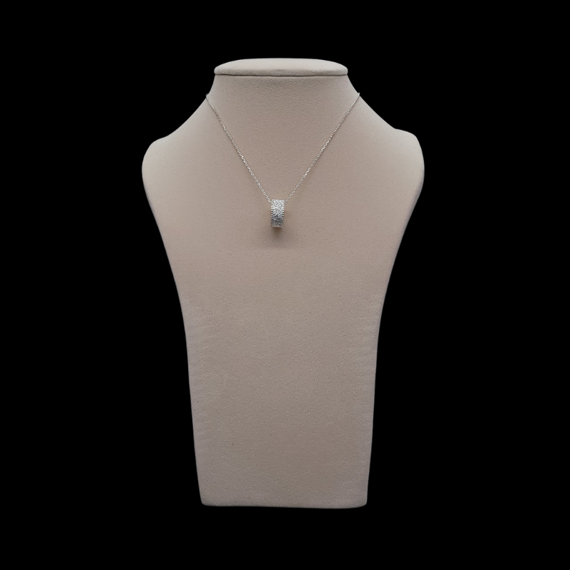 large Luxurious nude Velvet Necklace Stand-5