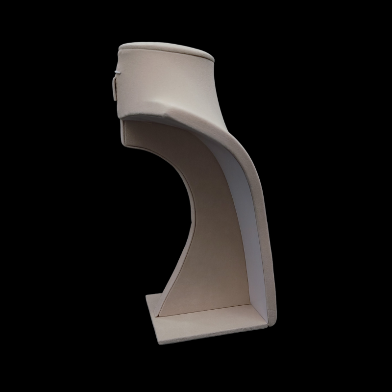 large Luxurious nude Velvet Necklace Stand-6