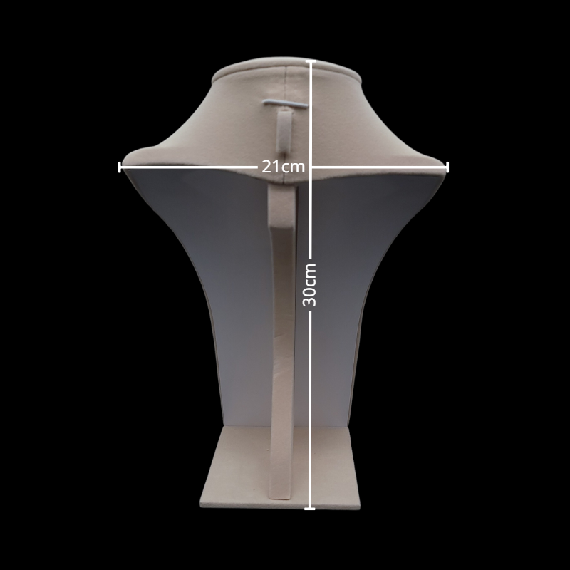 large Luxurious nude Velvet Necklace Stand-7