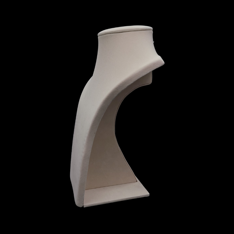 large Luxurious nude Velvet Necklace Stand-8