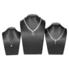 necklace-bust-black-front-view-with-necklace-NS84 necklace bust black front view with necklace NS84