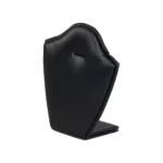 necklace stand leatherette large black angle view PNS81L