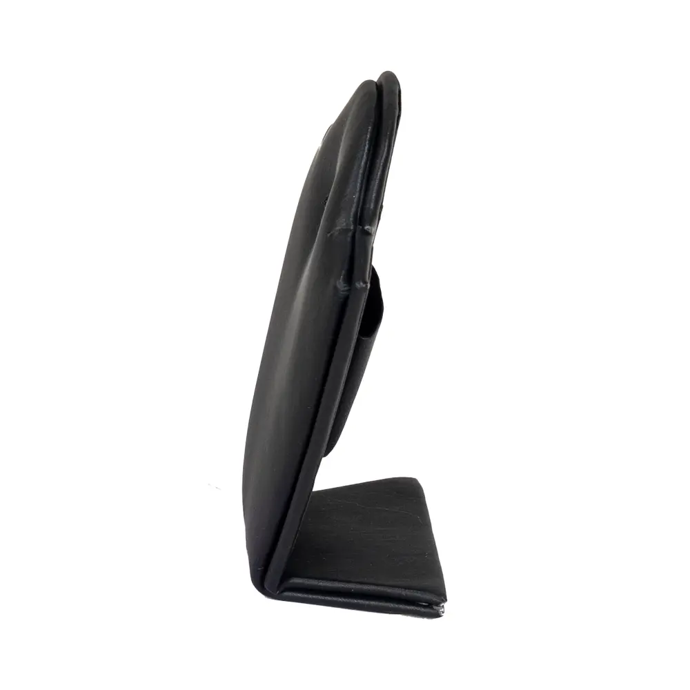 necklace stand leatherette large black side view PNS81L