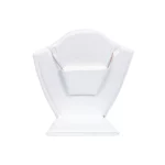 necklace stand leatherette large white back view PNS81L