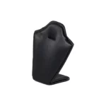 necklace stand leatherette small black angle view PNS81S
