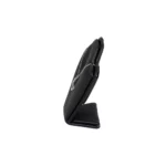 necklace stand leatherette small black side view with necklace PNS81S