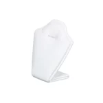 necklace stand leatherette small white angle view PNS81S