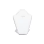 necklace stand leatherette small white front view PNS81S