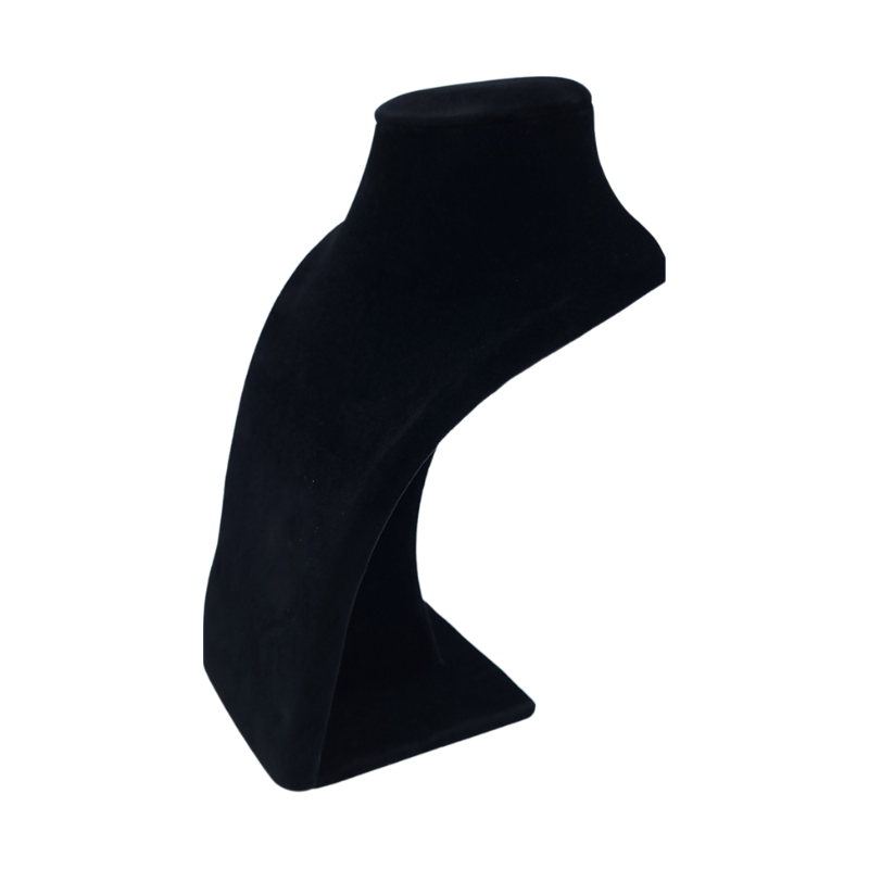 small luxurious black velvet necklace stand