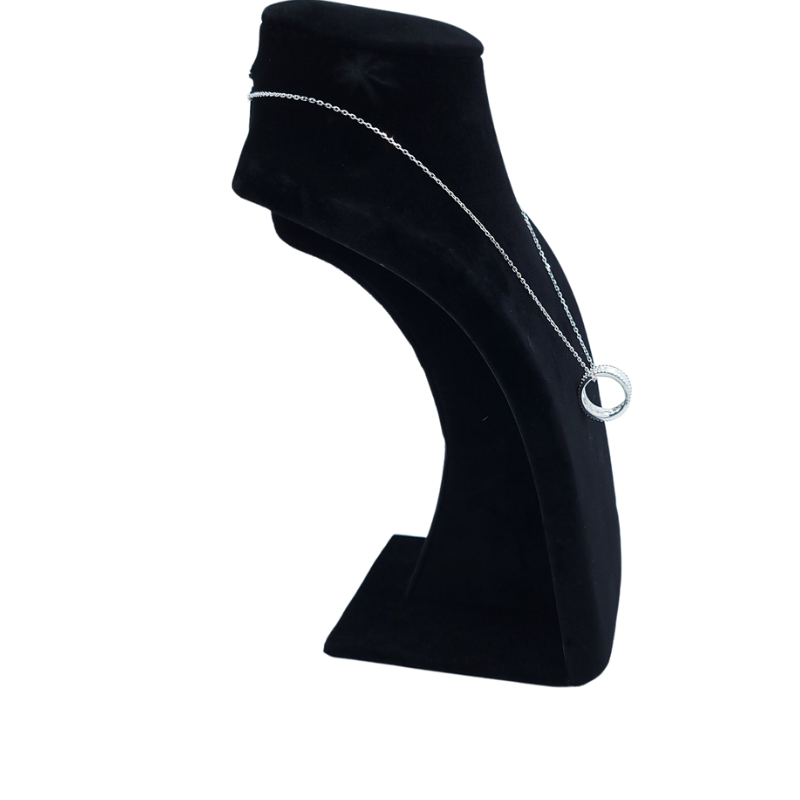small luxurious black velvet necklace stand
